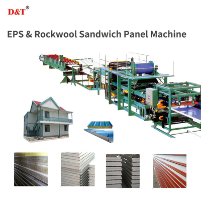 Máquina de paneles de sándwich de EPS / lana de roca versátil y personalizada para techo y pared