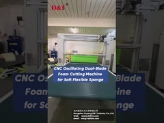 Cortador de contorno de cuchilla oscilante de doble hoja 2D para espuma de rebote
